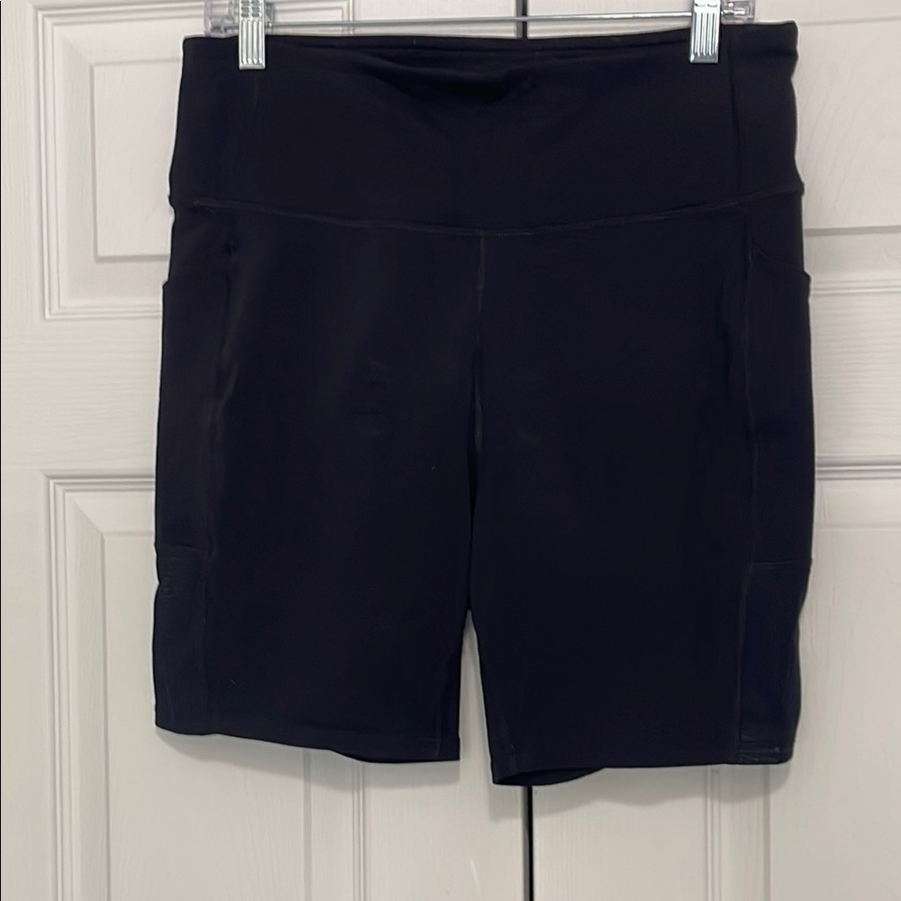 Tek Gear Black Bike Shorts with Elastic Waistband